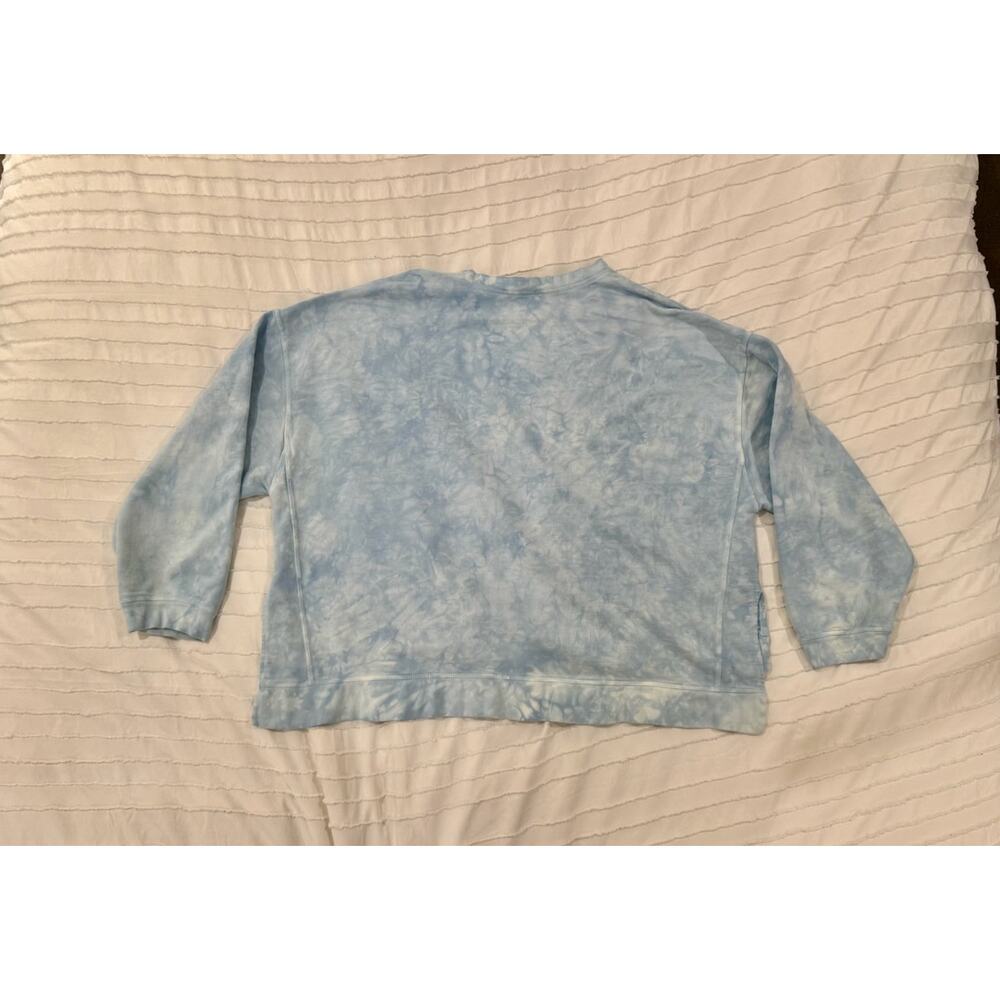 Lulus Ice Wash Tie Dye Crewneck Sweatshirt Blue Women’s Large Cloudcore Coastal - Picture 5 of 14